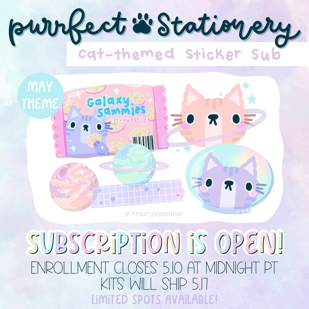 Purrfect Stationery Sticker Subscription