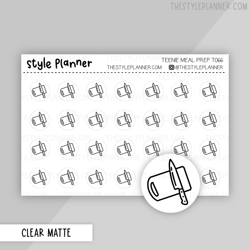 Teenie Meal Prep Stickers | Clear Matte