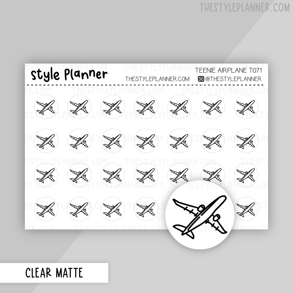 Teenie Airplane Stickers | Clear Matte