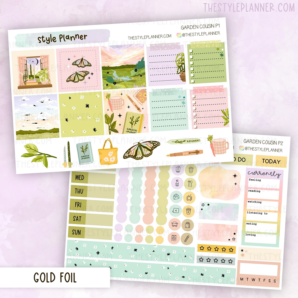 Garden Hobo Cousin Weekly Kit With Gold Foil