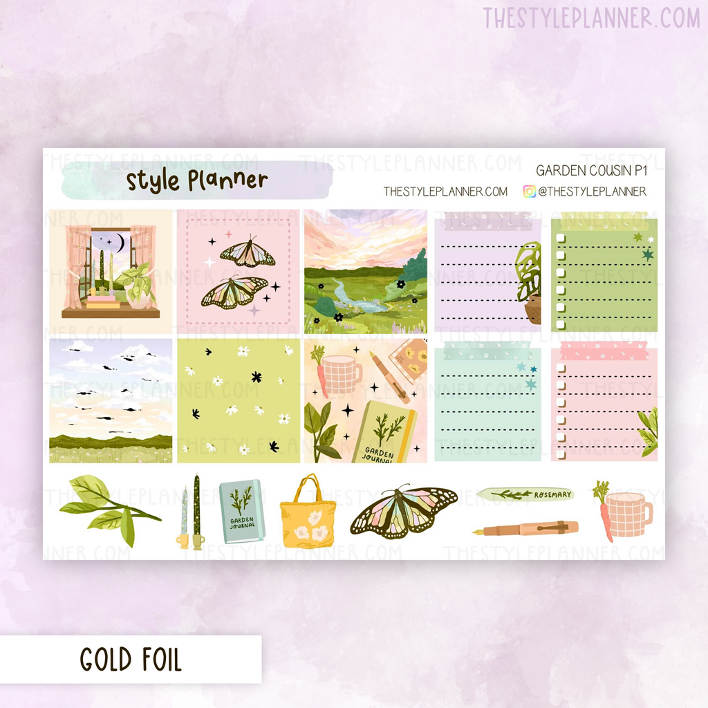 Garden Hobo Cousin Weekly Kit With Gold Foil