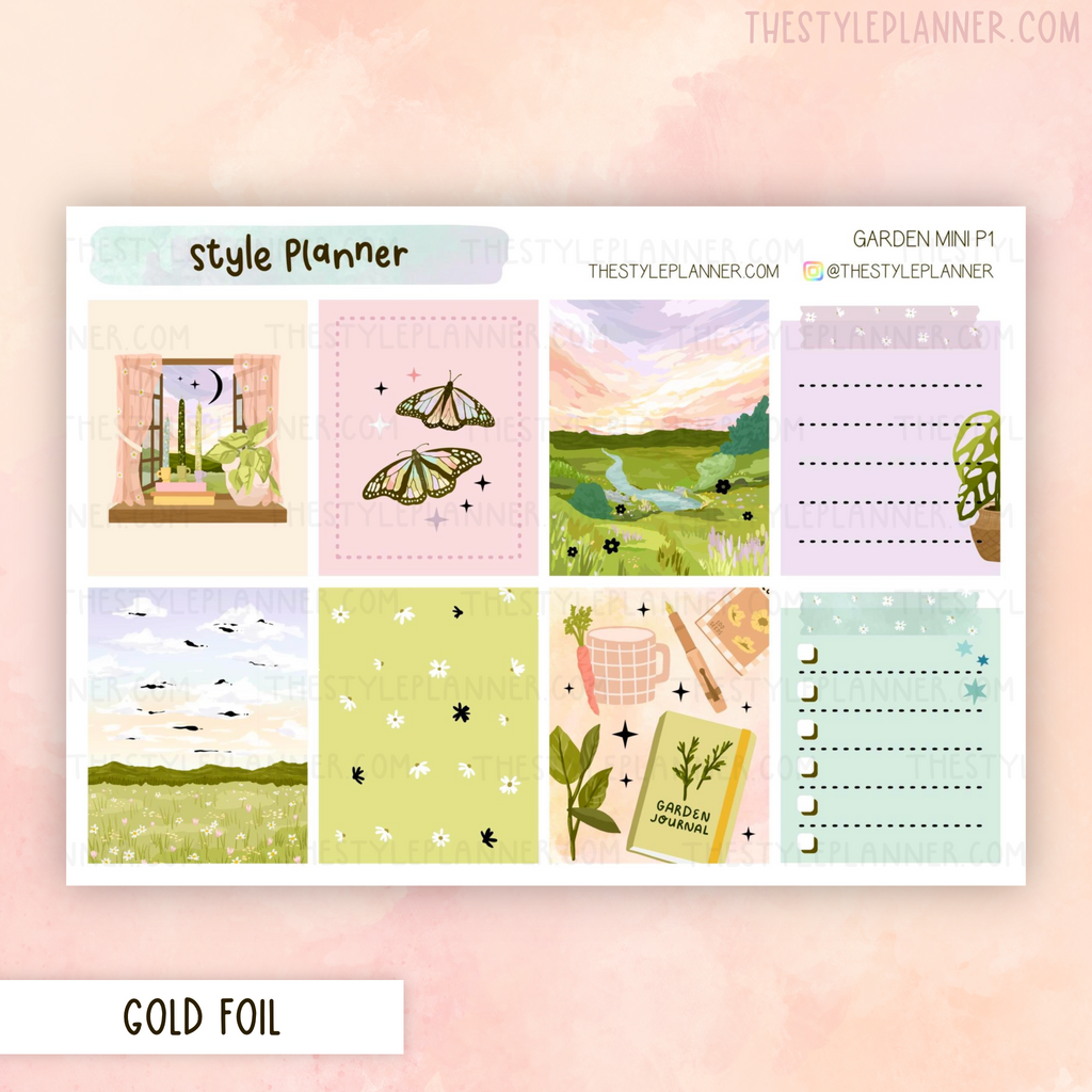 Garden Mini Kit (Standard Sizing) With Gold Foil