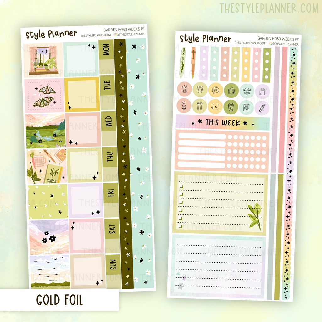 Garden Hobo Weeks Weekly Kit With Gold Foil