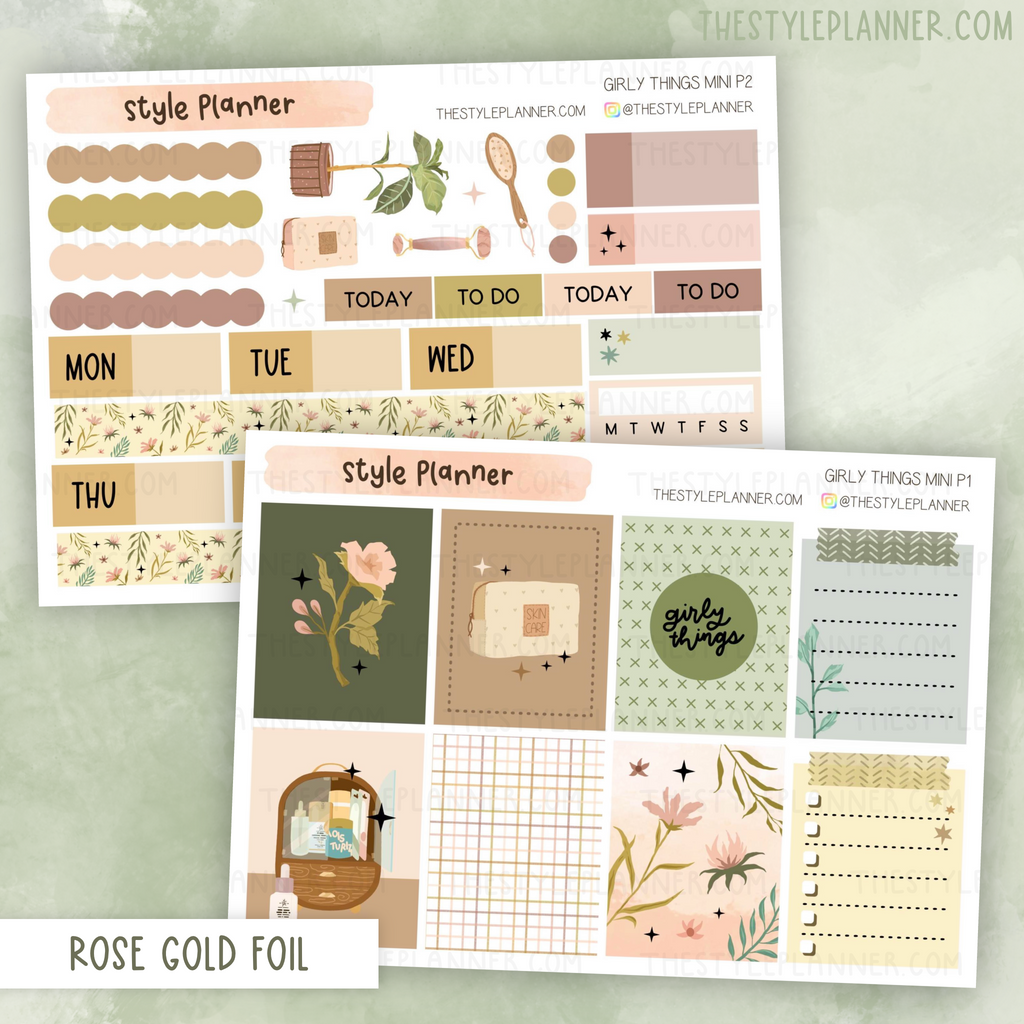 Girly Things Mini Kit (Standard Sizing) With Rose Gold Foil