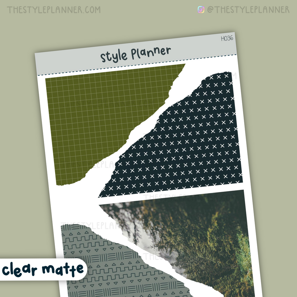 Adventure Faux Torn Paper | Clear Matte Stickers