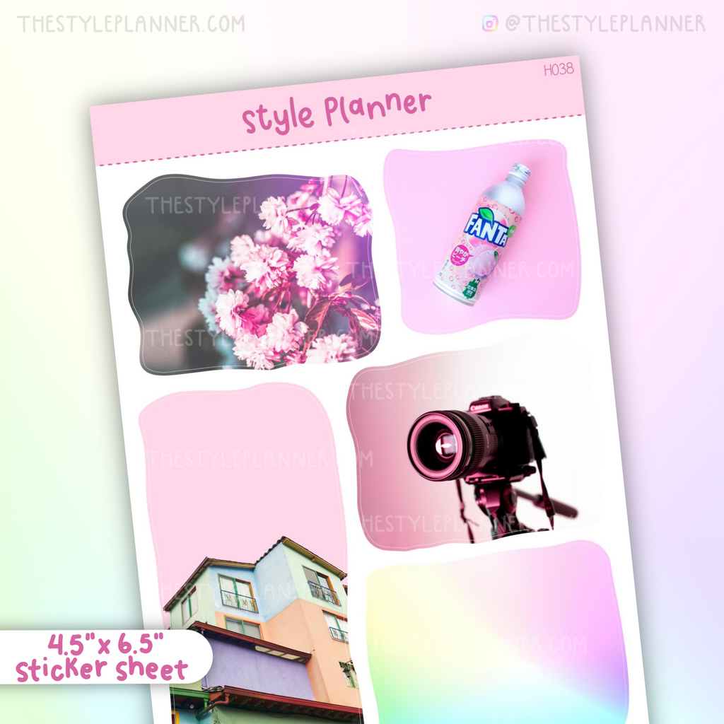 Pinks Bujo Photo Stickers
