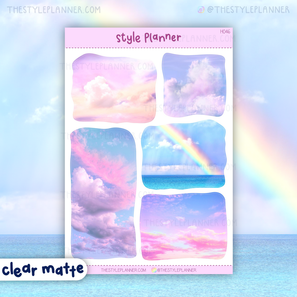 Pastel Clouds Bujo Photo Stickers