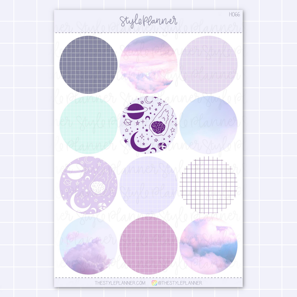 In the Clouds Deco Circles Stickers