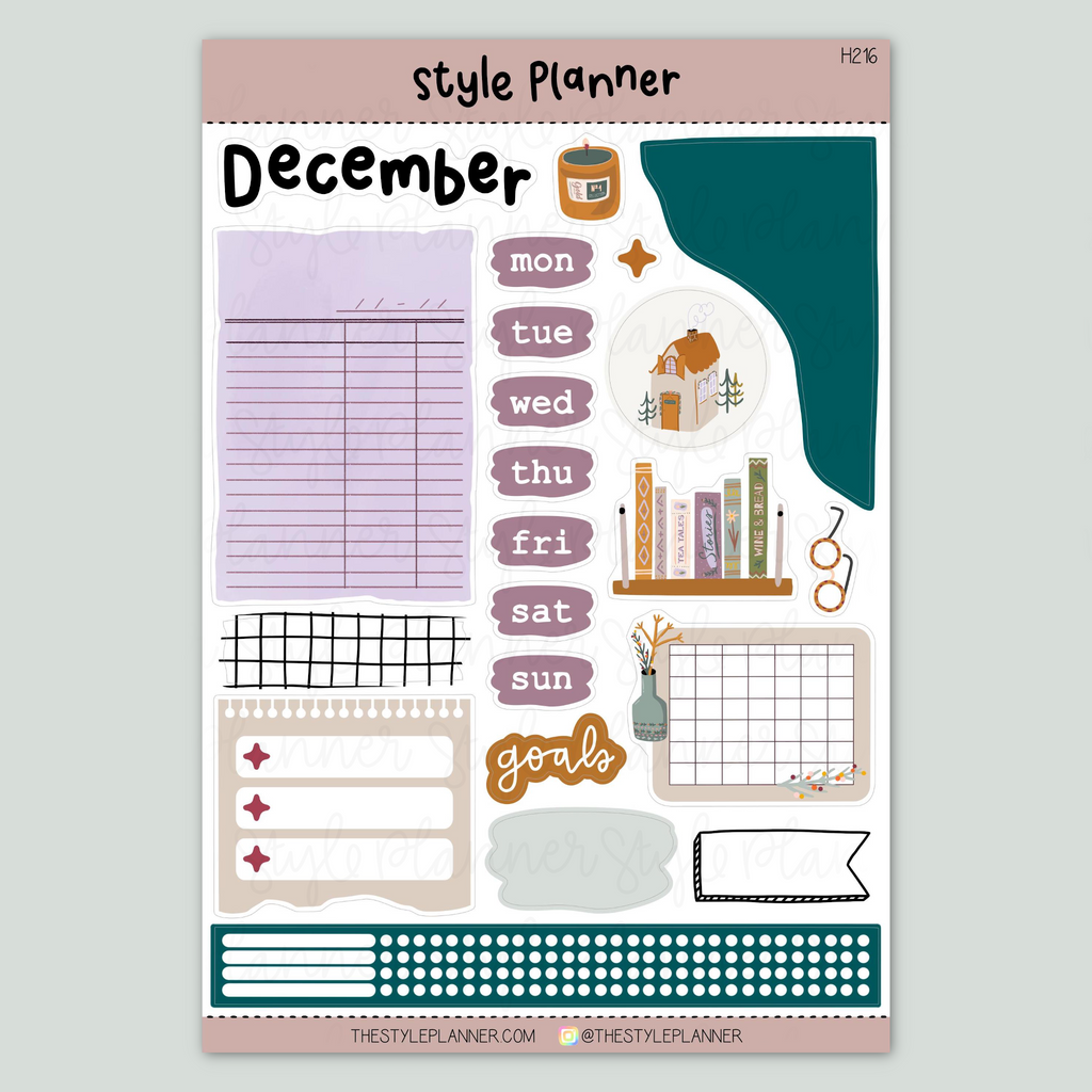 December Cozy Winter Journaling Monthly Sticker Kit