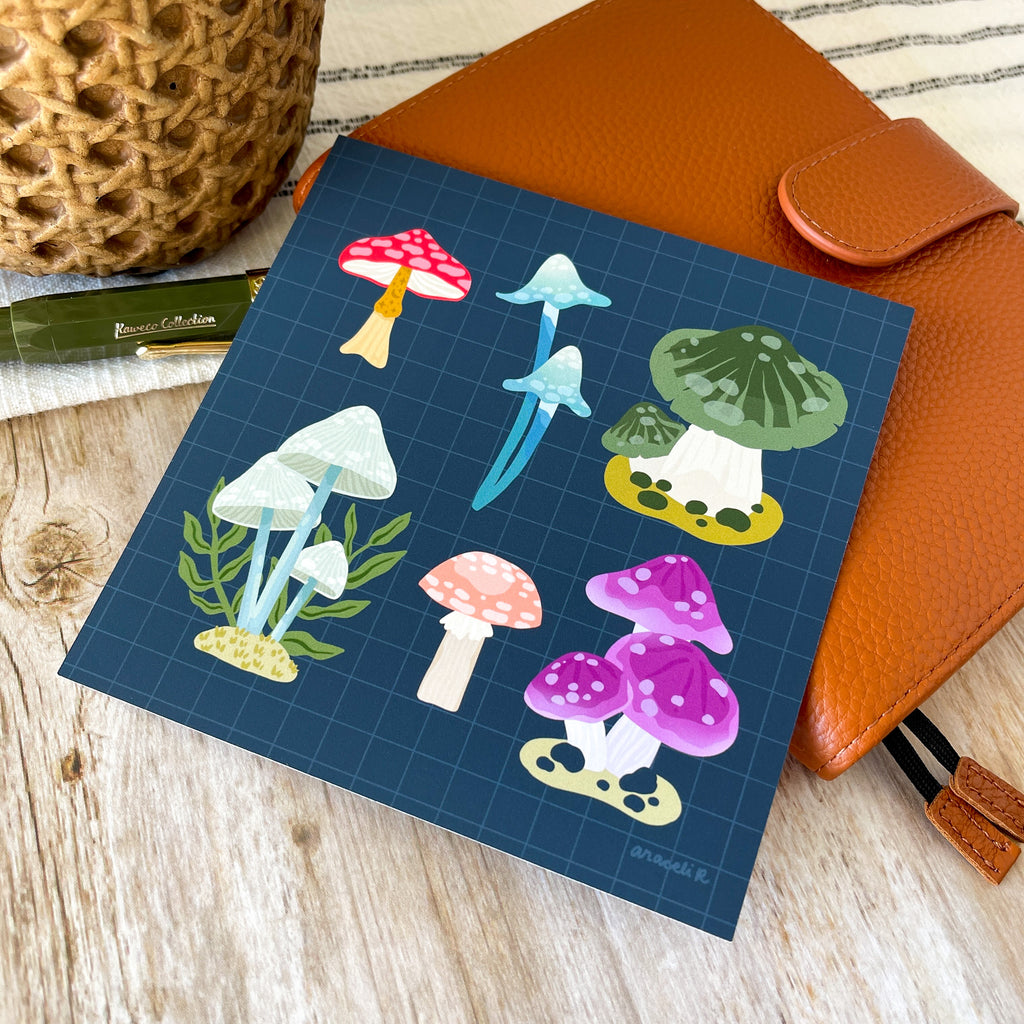 Mushrooms Mini Print