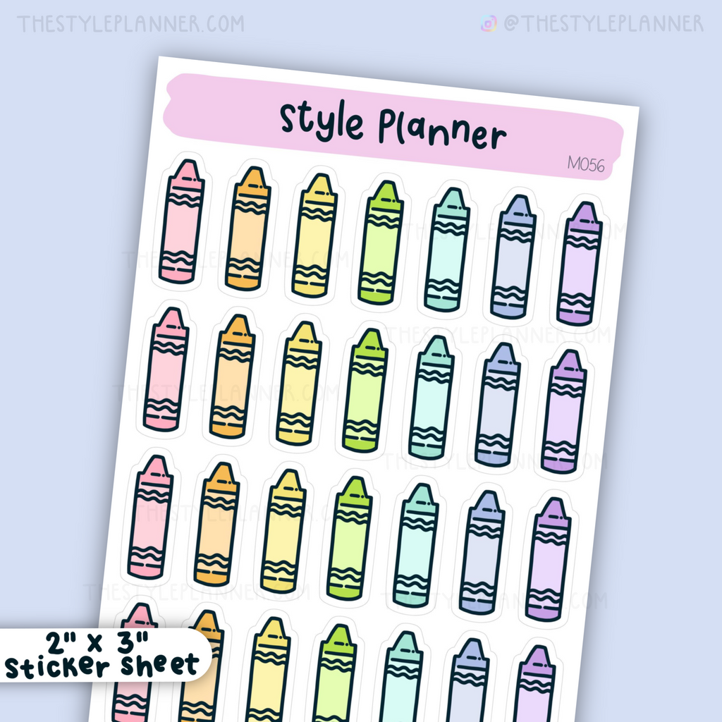 Mini Crayons Stickers