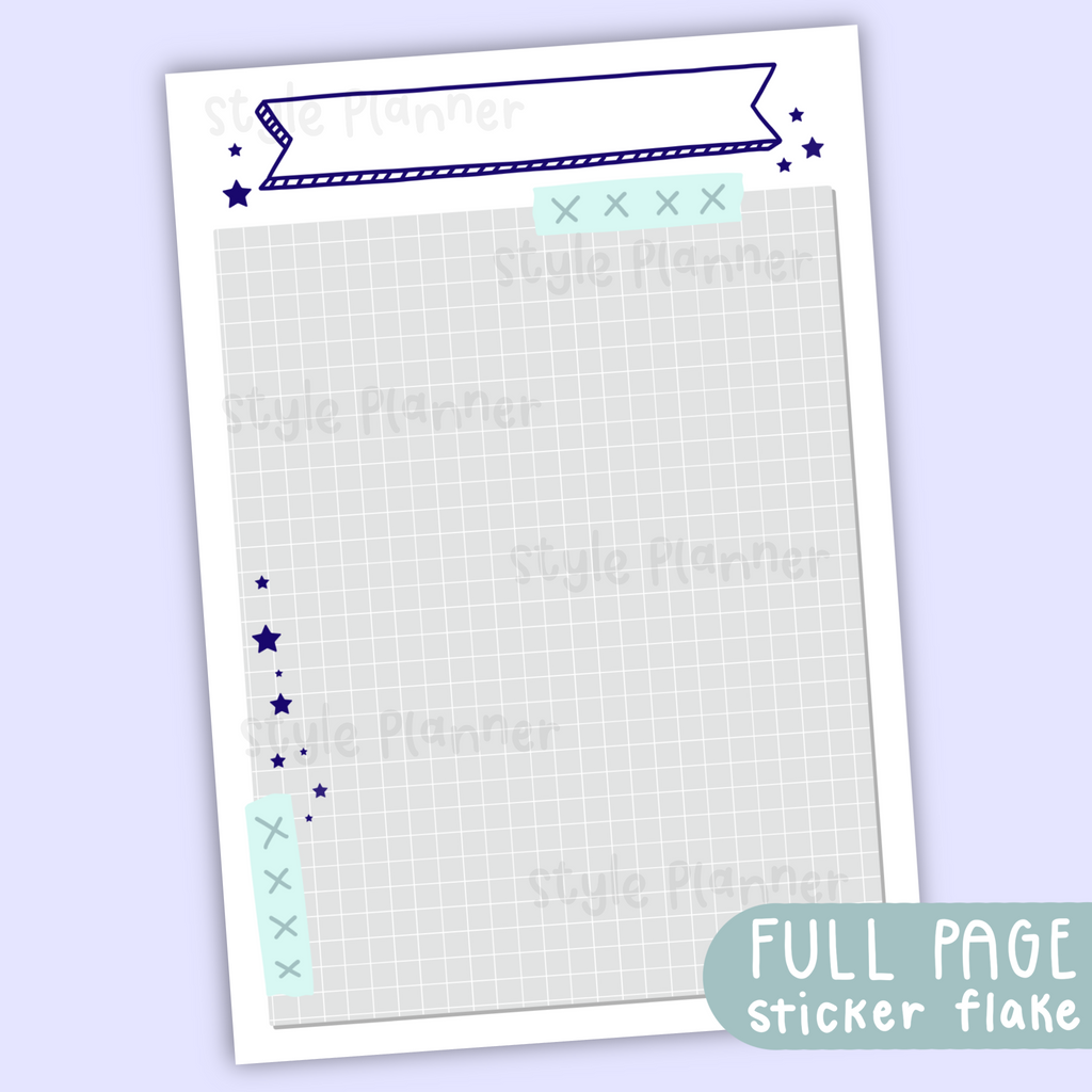 Blank Idea Pastel Sticker Flake (Full Page Sticker)