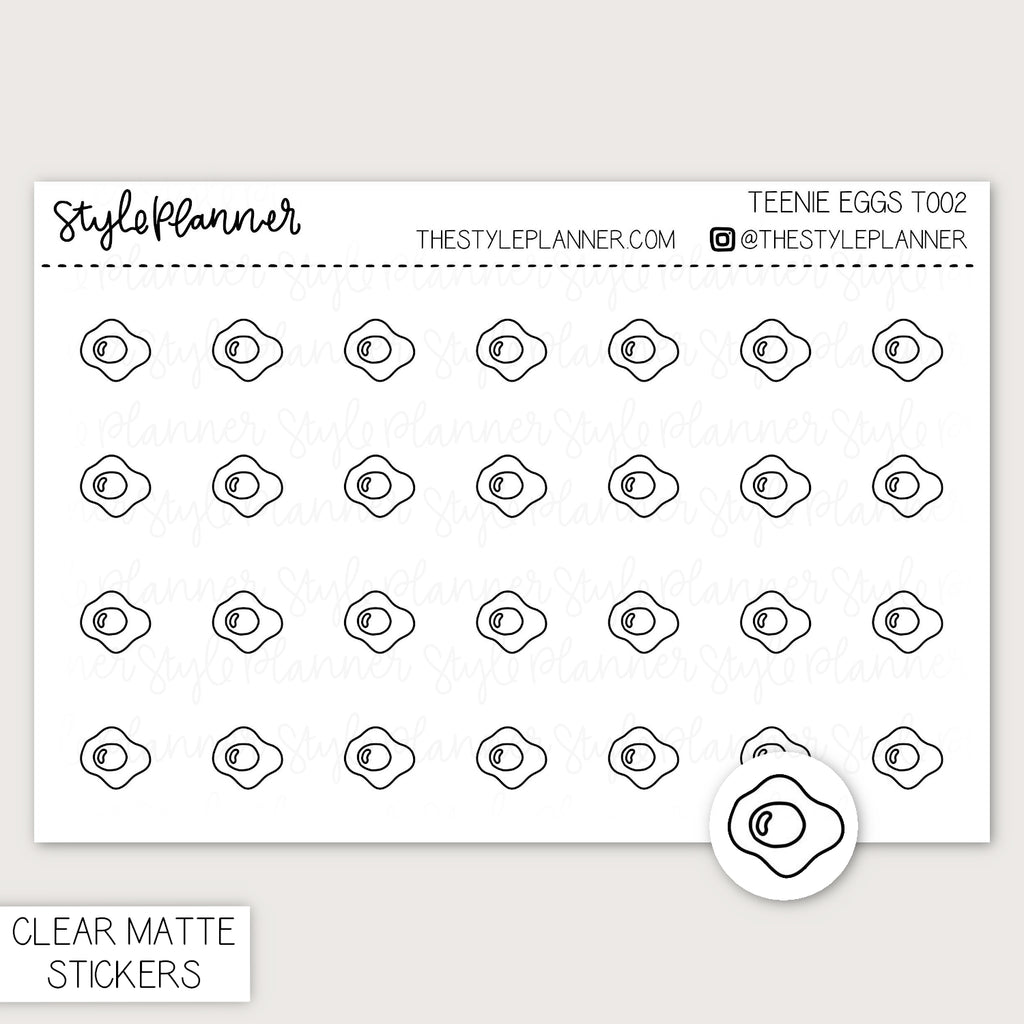Teenie Eggs | Minimal Clear Matte Stickers
