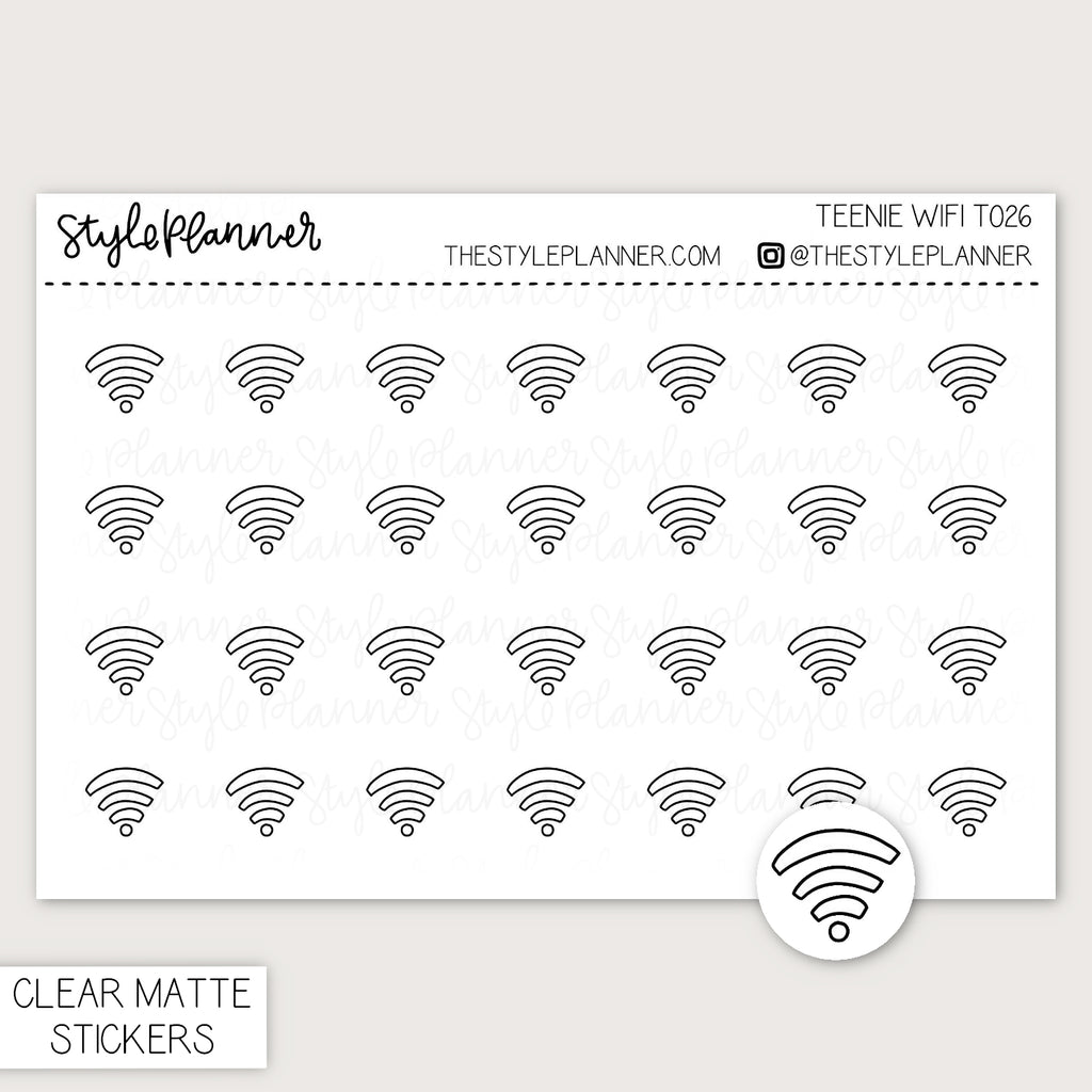Teenie Wifi | Minimal Clear Matte Stickers