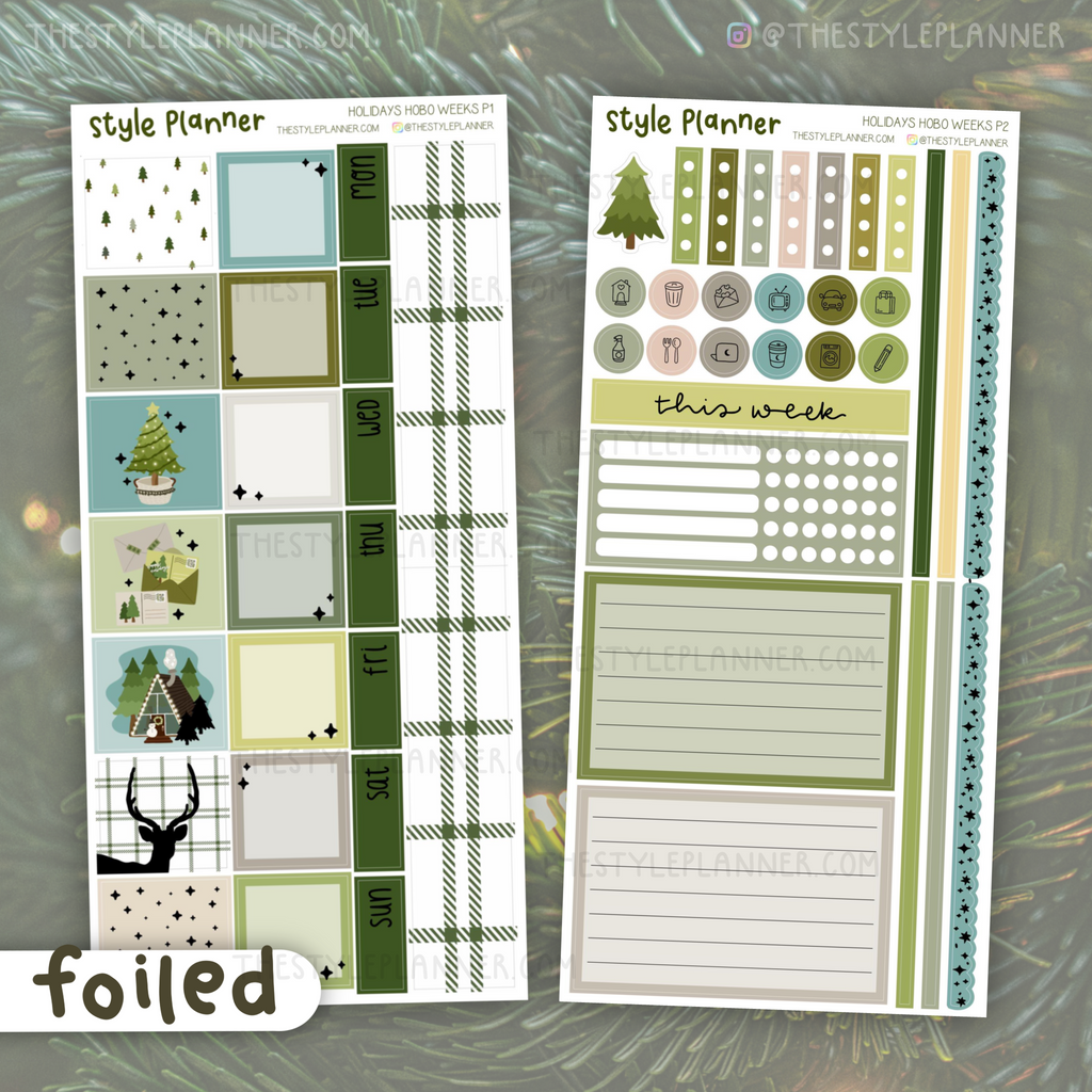 Holidays Hobo Weeks Weekly Kit With Silver Foil