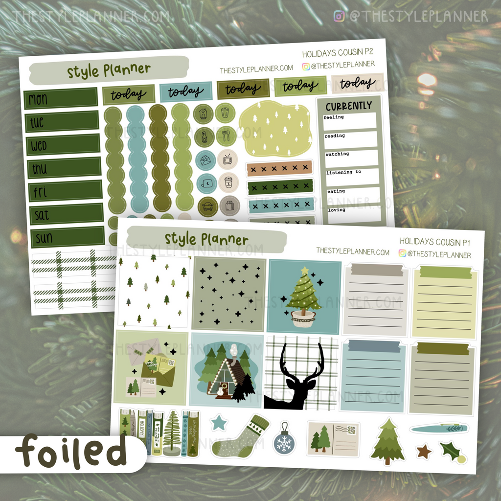Holidays Hobo Cousin Weekly Kit With Silver Foil