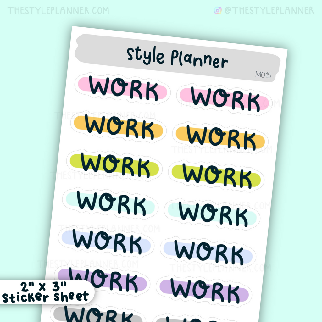 Mini Work Stickers