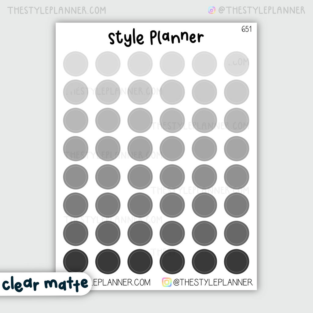 Monochrome Clear Matte Collection Stickers
