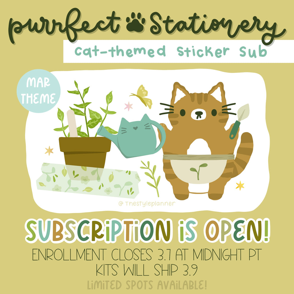 Purrfect Stationery Sticker Subscription