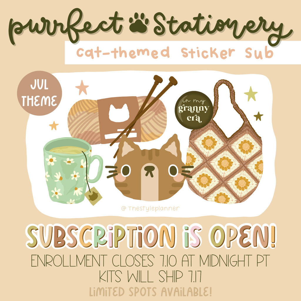 Purrfect Stationery Sticker Subscription