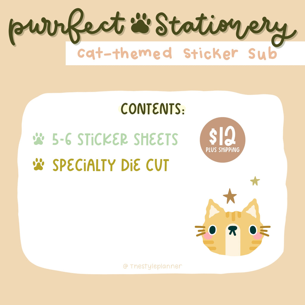 Purrfect Stationery Sticker Subscription