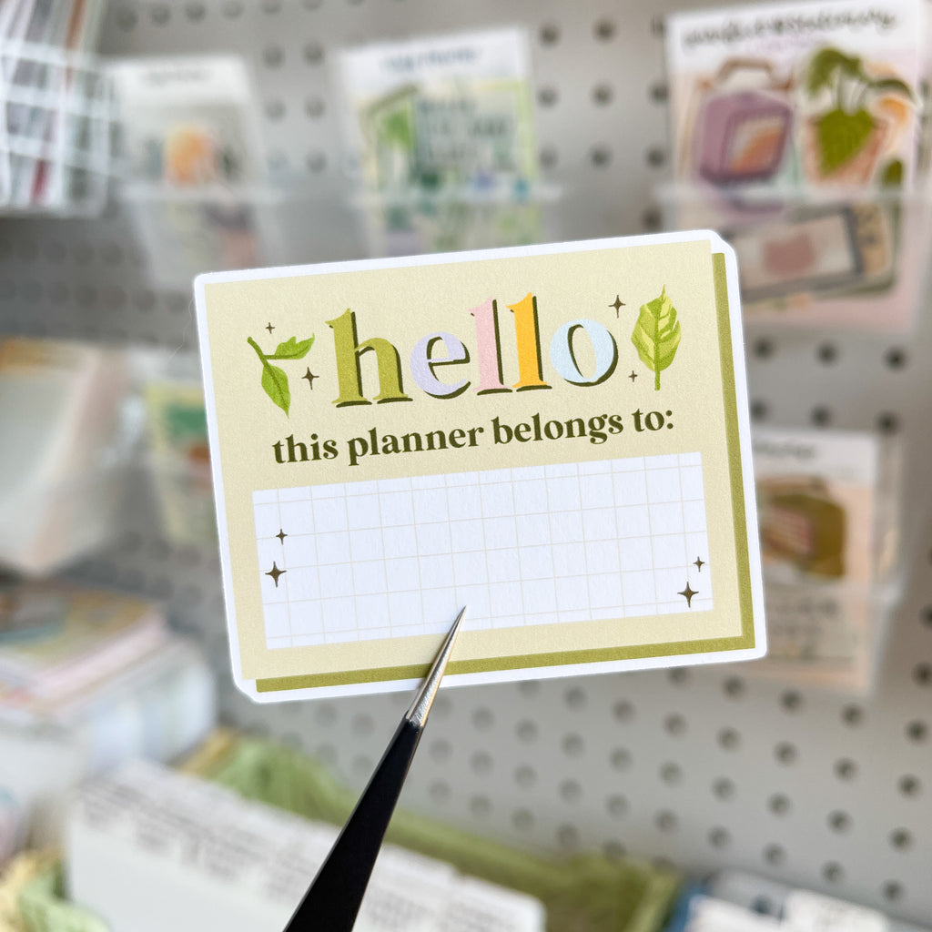 Hello This Planner | Earthy Sticker Die Cut