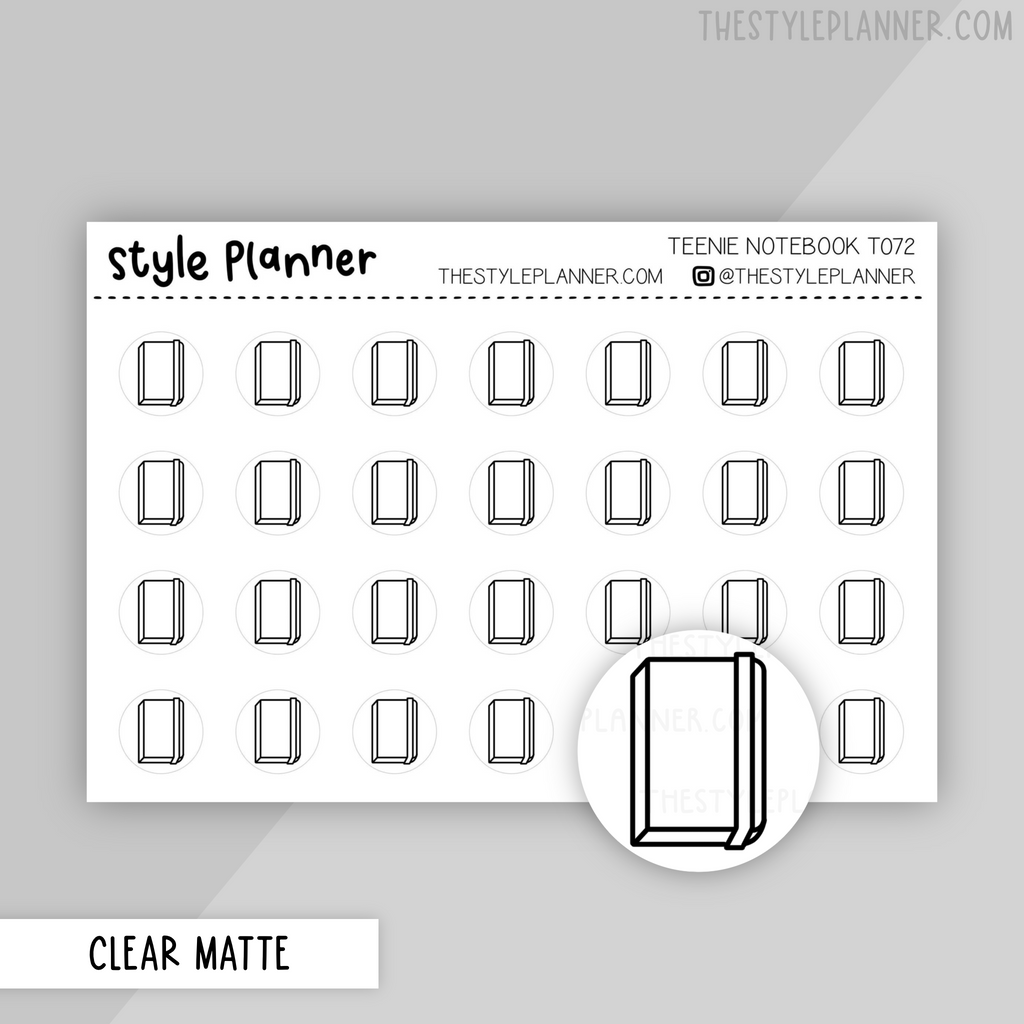 Teenie Notebook Stickers | Clear Matte