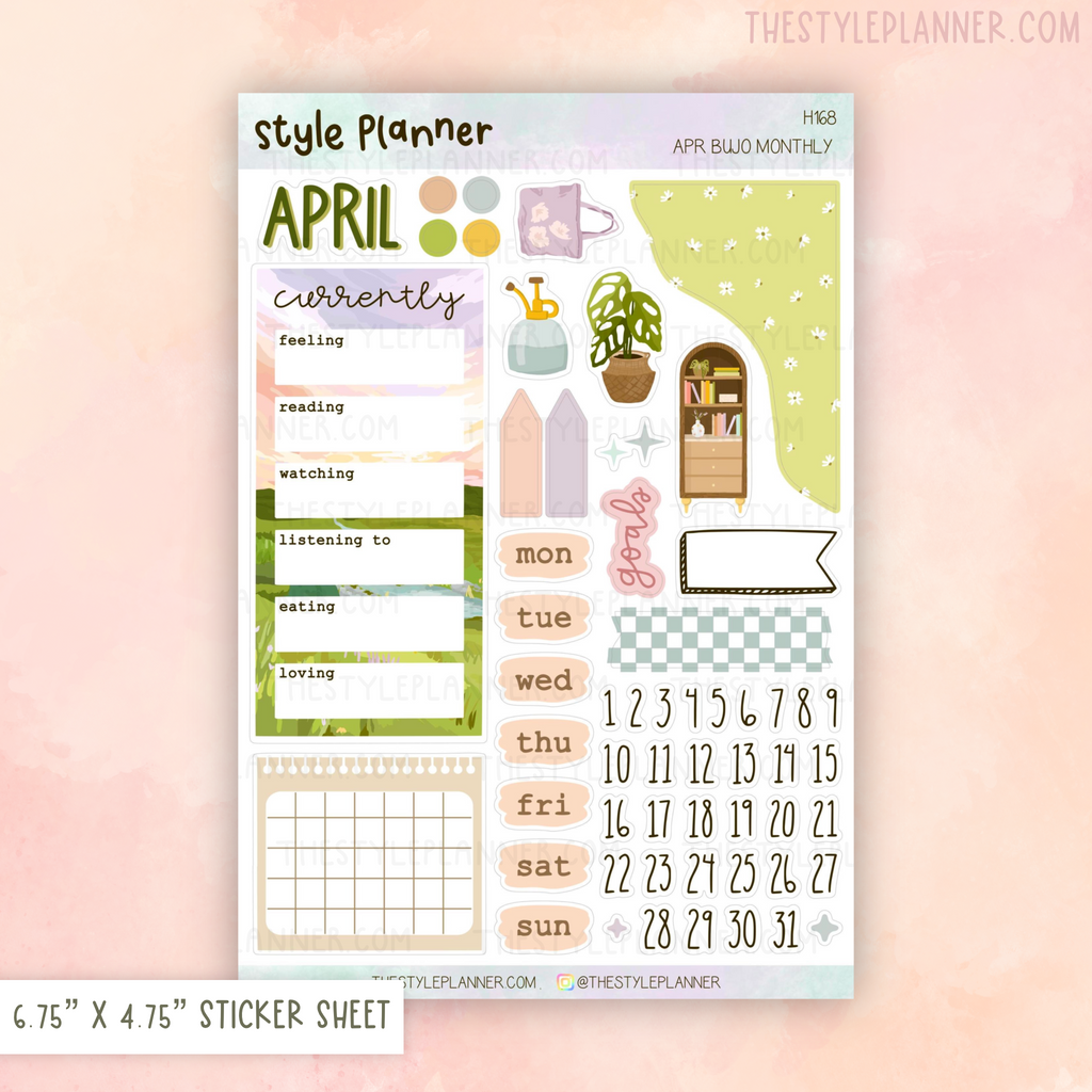 April Bujo Monthly Sticker Kit