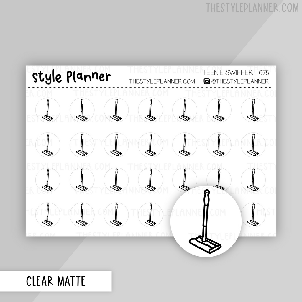 Teenie Swiffer Stickers | Clear Matte