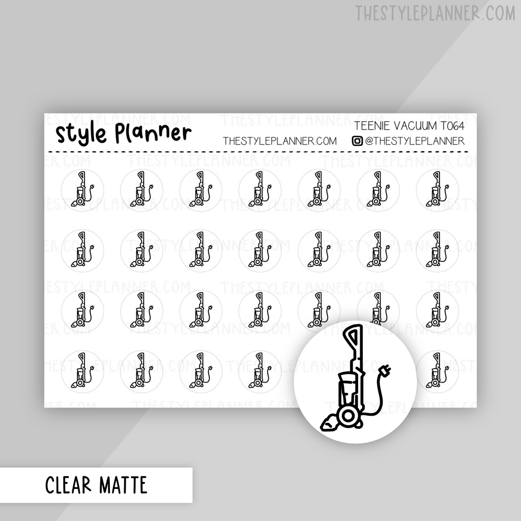 Teenie Vacuum Stickers | Clear Matte