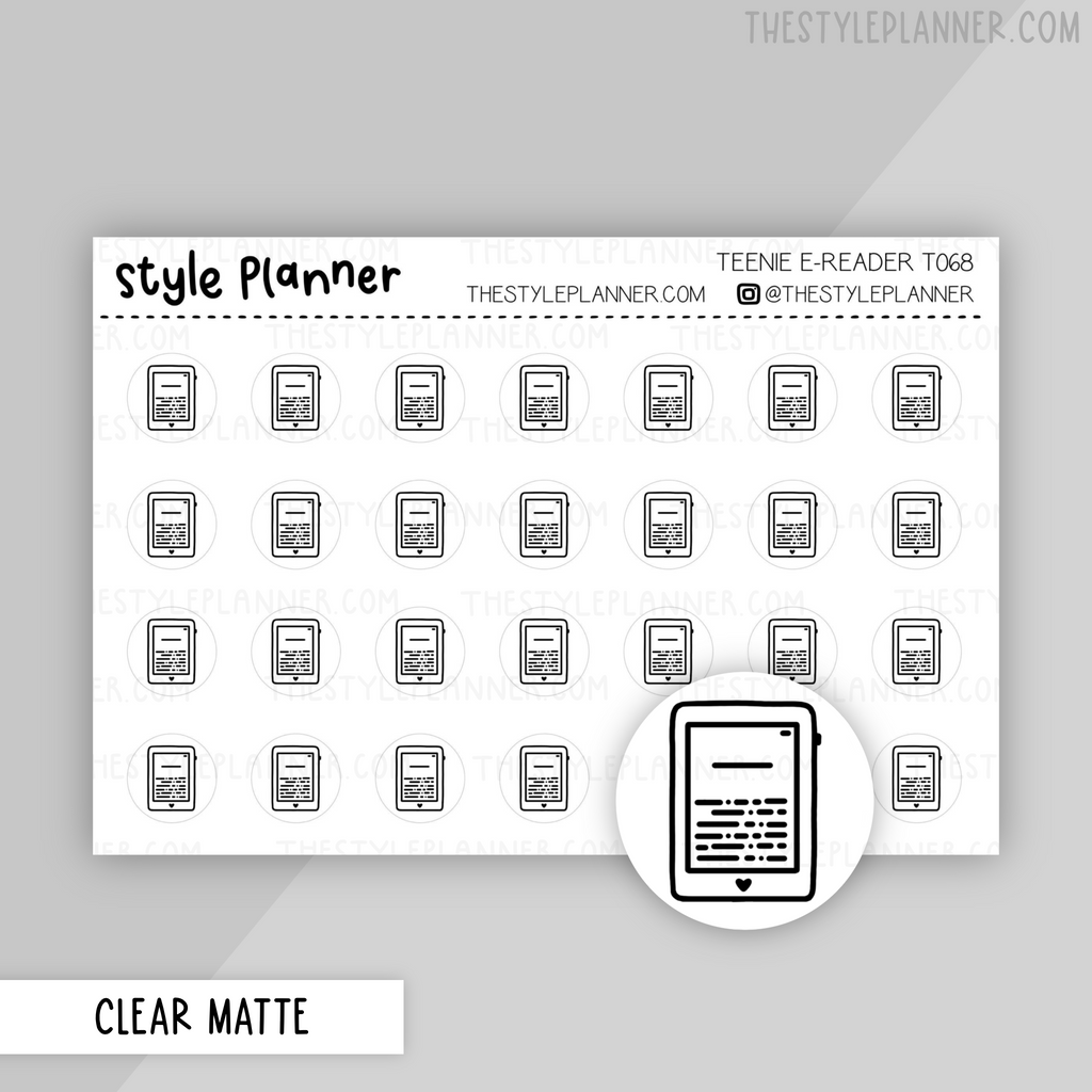 Teenie E-Reader Stickers | Clear Matte