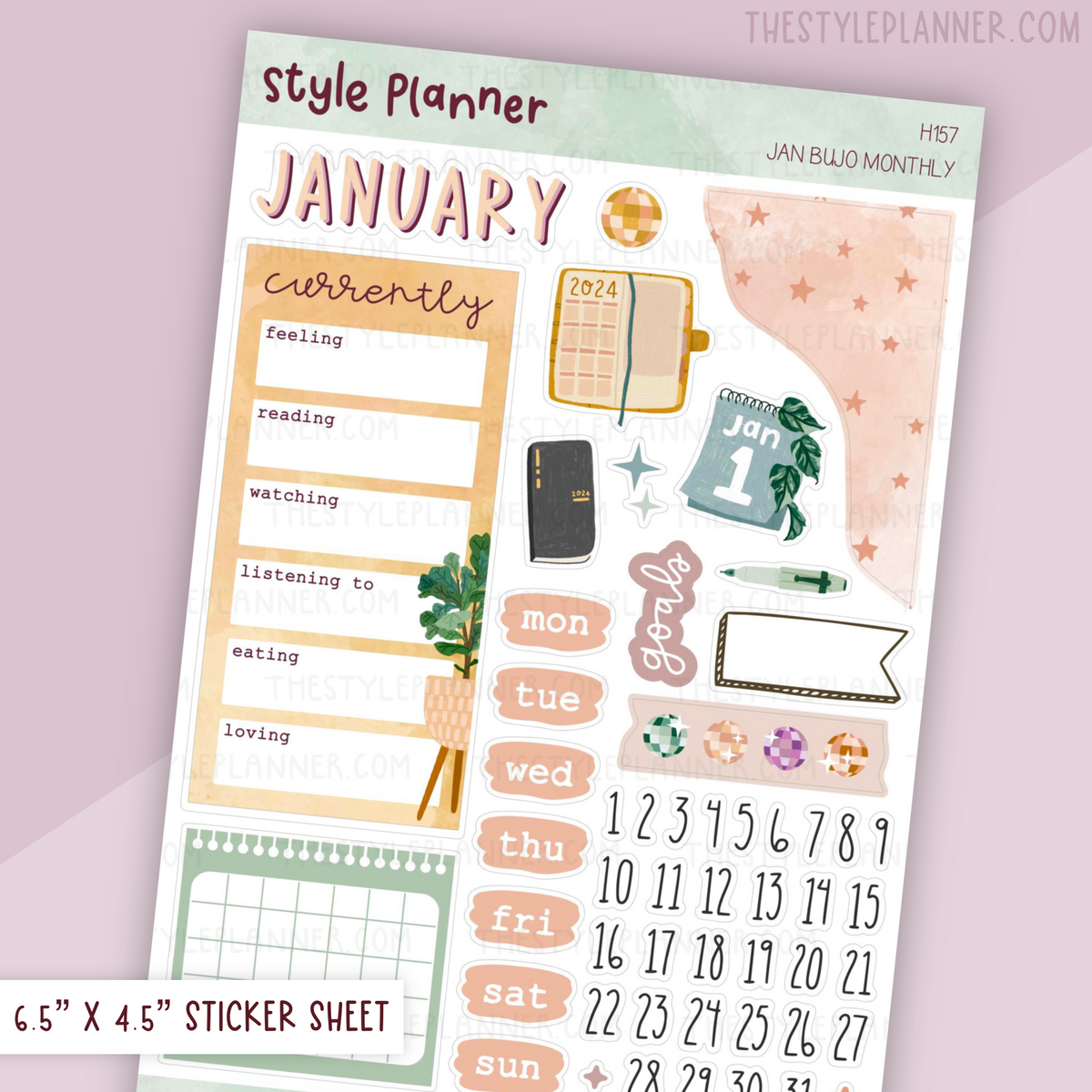 January Bujo Monthly Sticker Kit