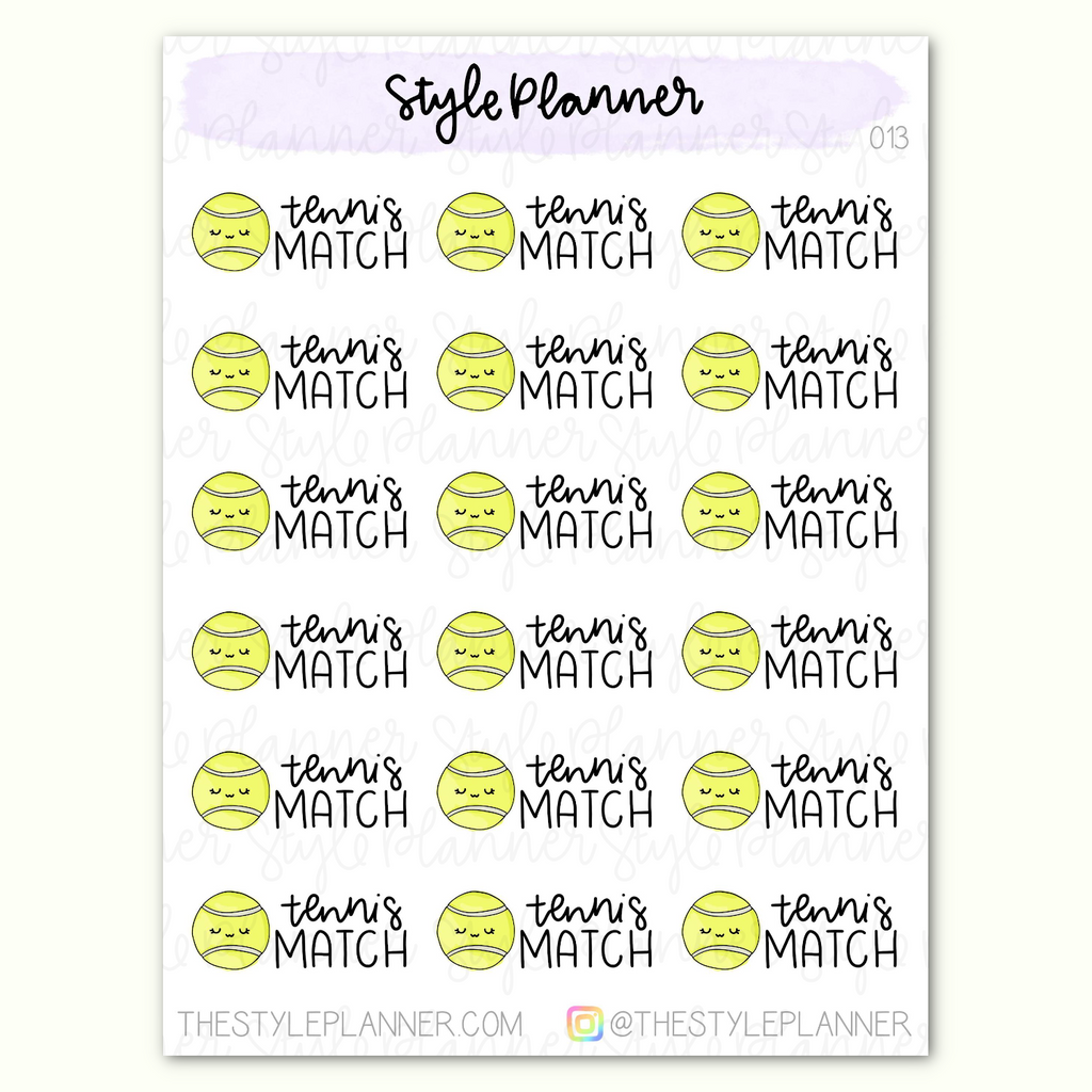 Tennis Match Stickers