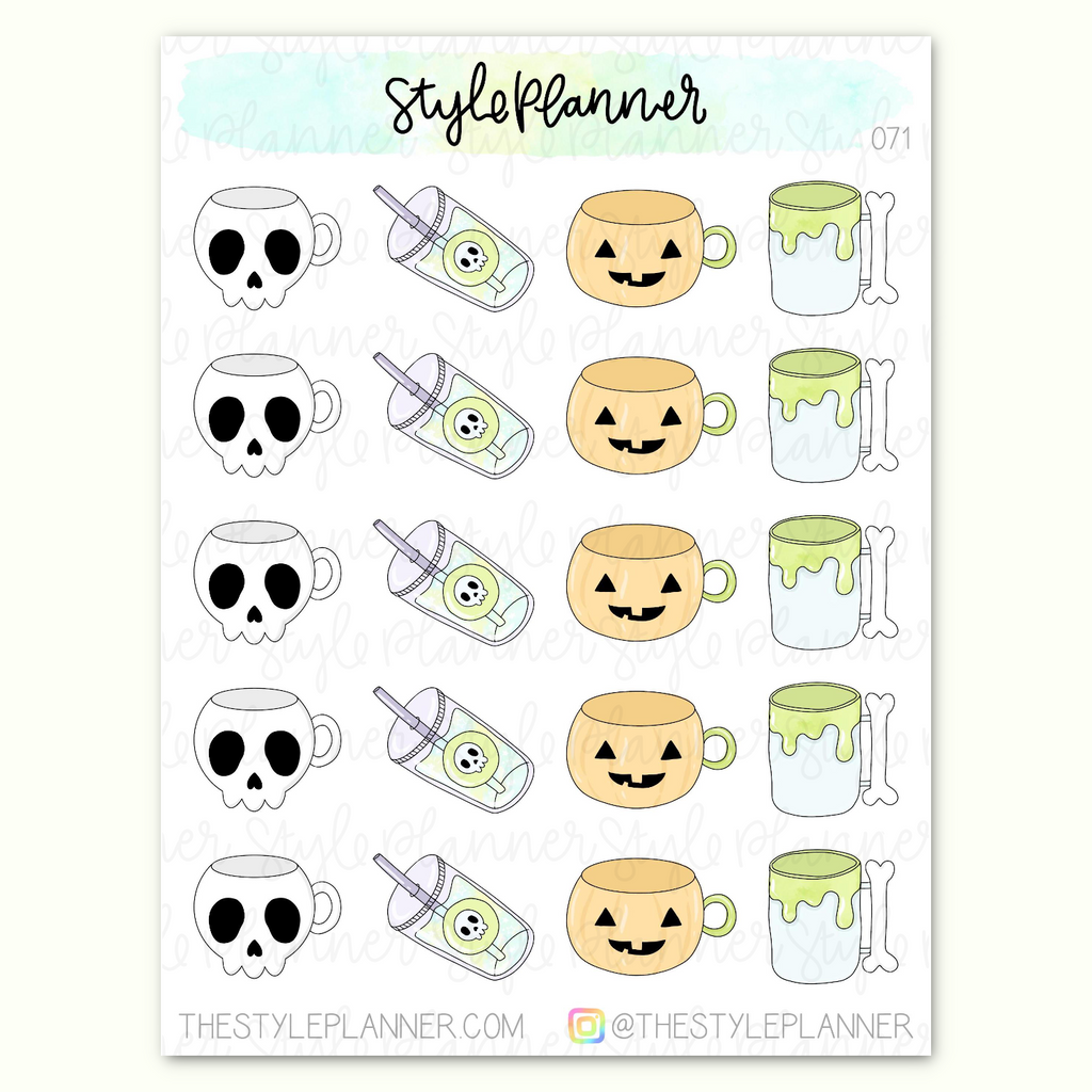 Spooky Cups Stickers