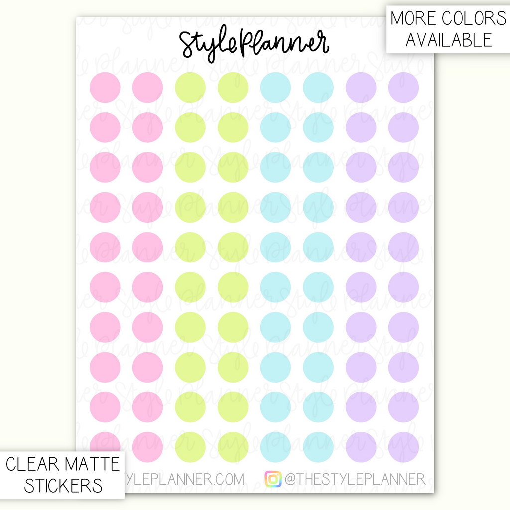 Transparent Dots 5mm | Clear Matte Stickers
