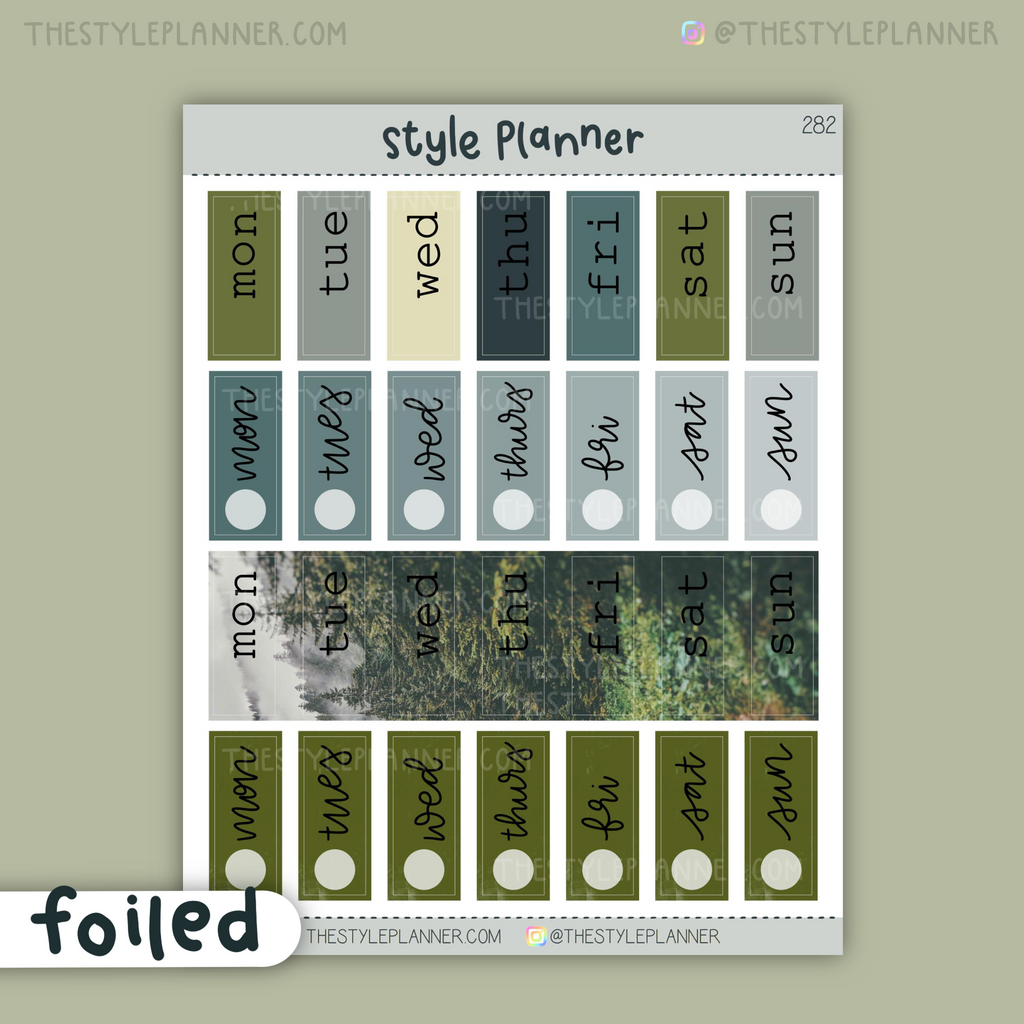 Hobonichi Weeks Sticker Kit - Me Time // H015 - Foiled Stickers