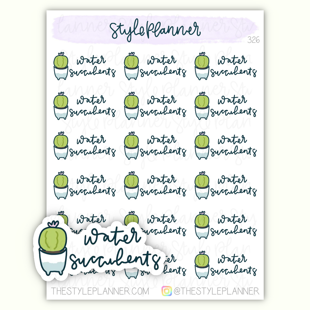 Water Succulents Stickers