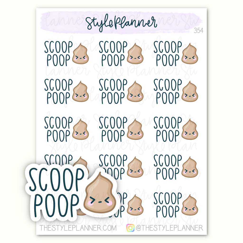 Scoop Poop Stickers