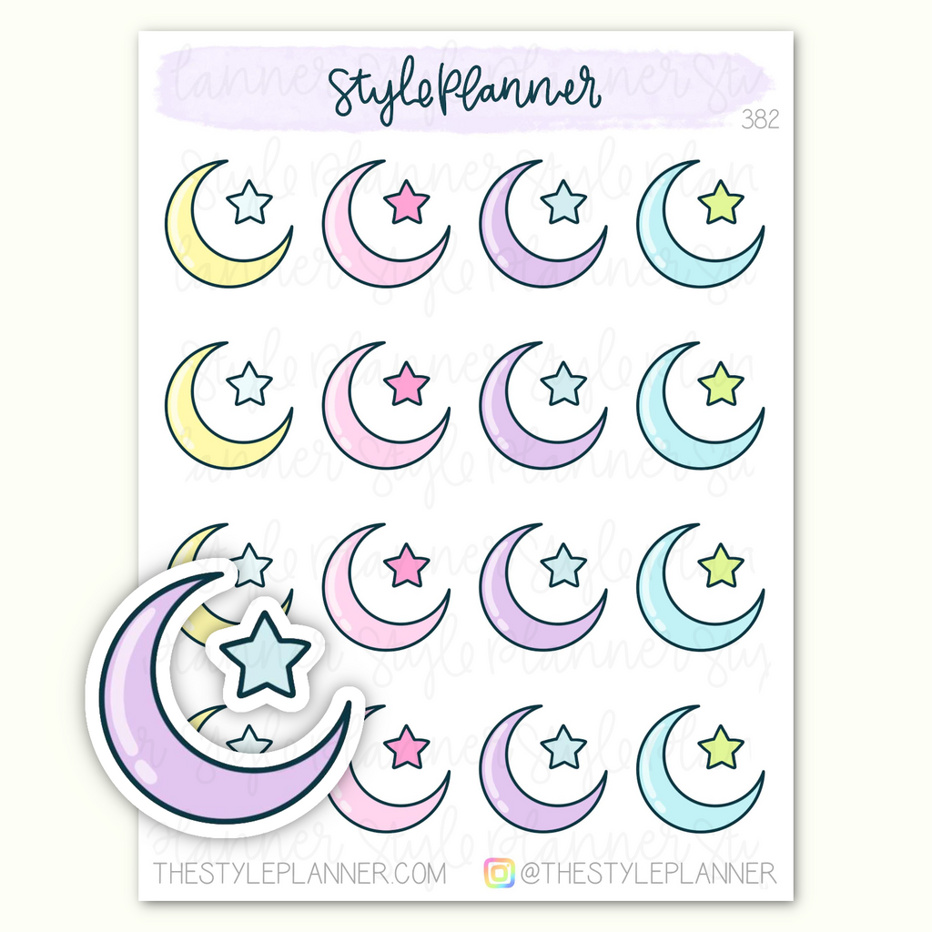 Moon And Star Stickers