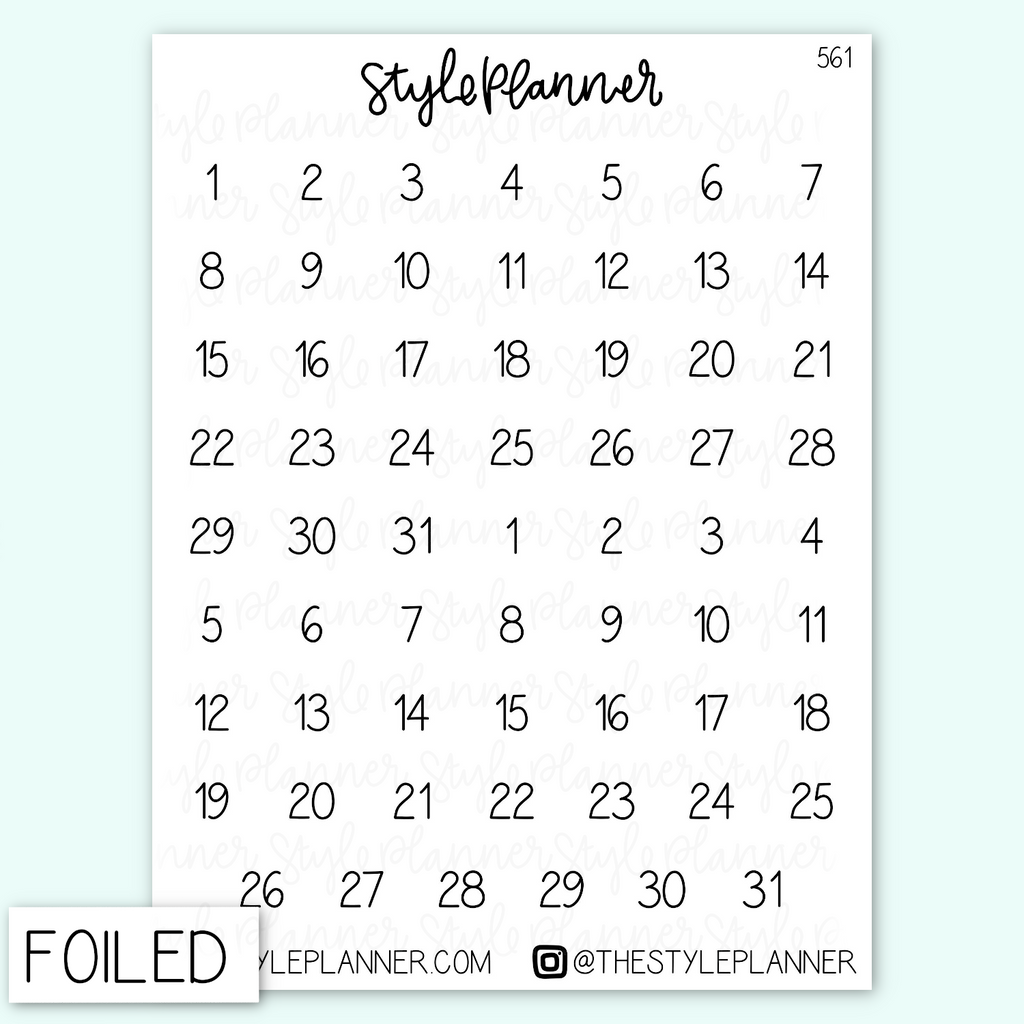 Foiled Date Dots | Clear Matte Stickers