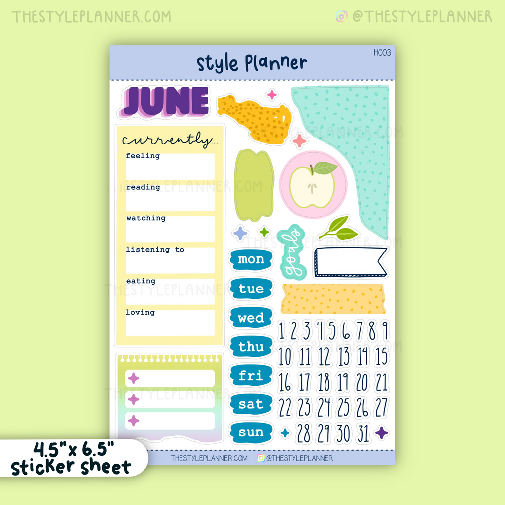 JUNE Bujo Monthly Sticker Kit (2022)