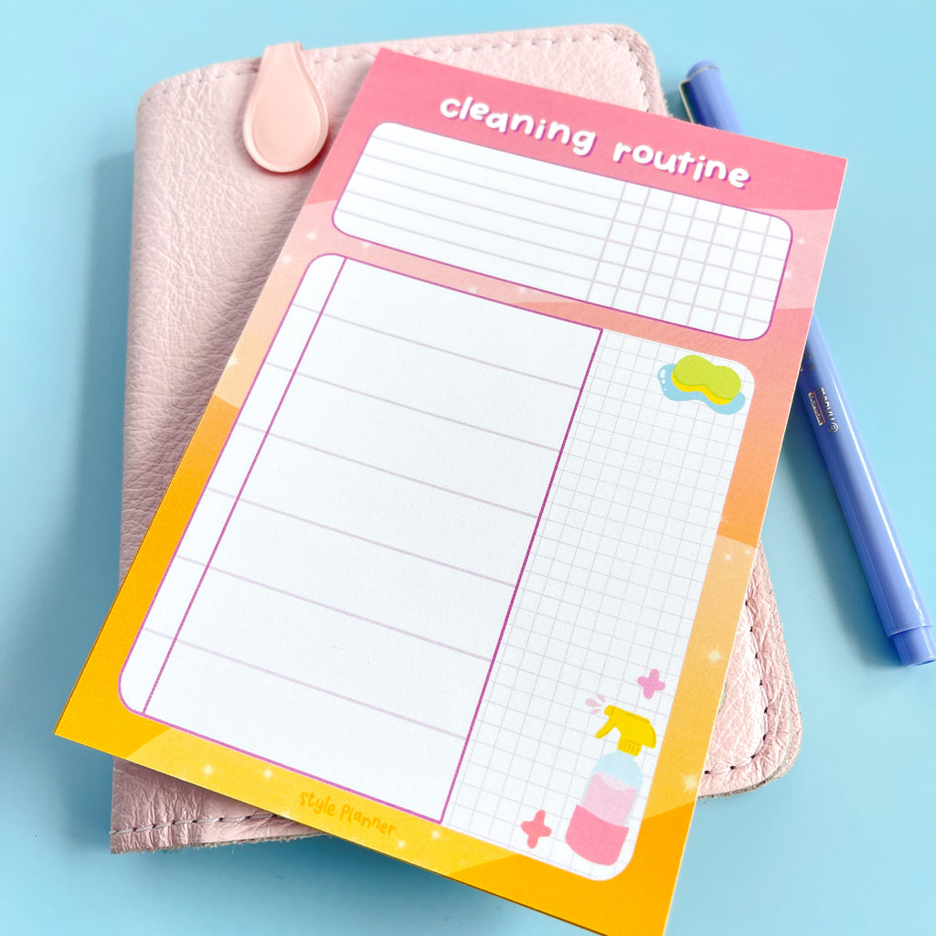 Cleaning Routine Memo Pad