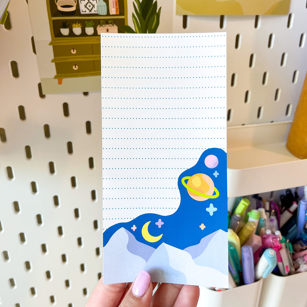 Space Mountains Lined Memo Pad | 3.25x6.5