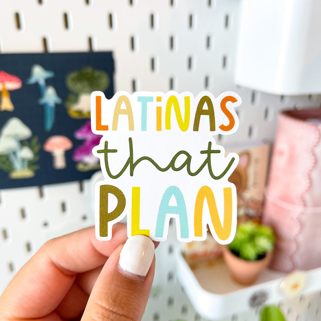 Latinas That Plan Waterproof Sticker | Neutral