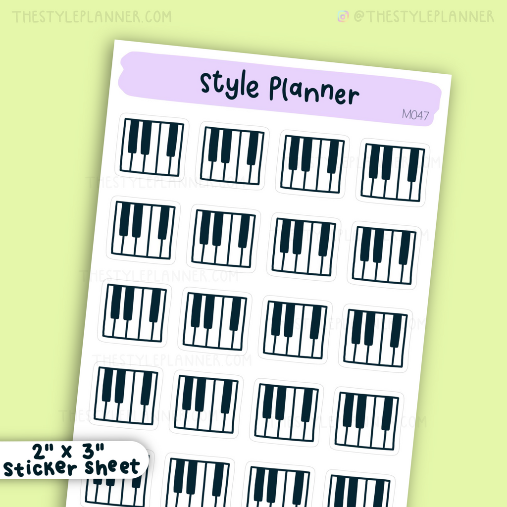 Mini Piano Stickers