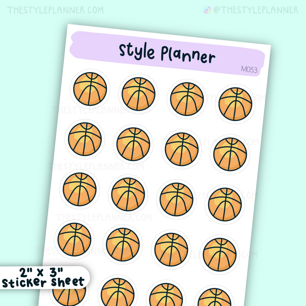 Mini Basketball Stickers