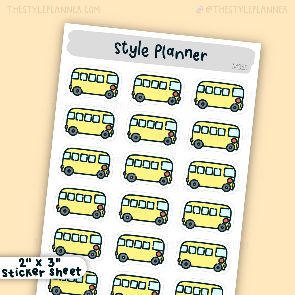 Mini School Bus Stickers