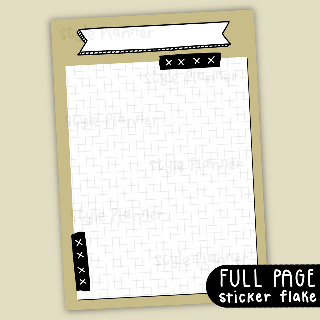 Blank Idea Neutral Sticker Flake (Full Page Sticker)