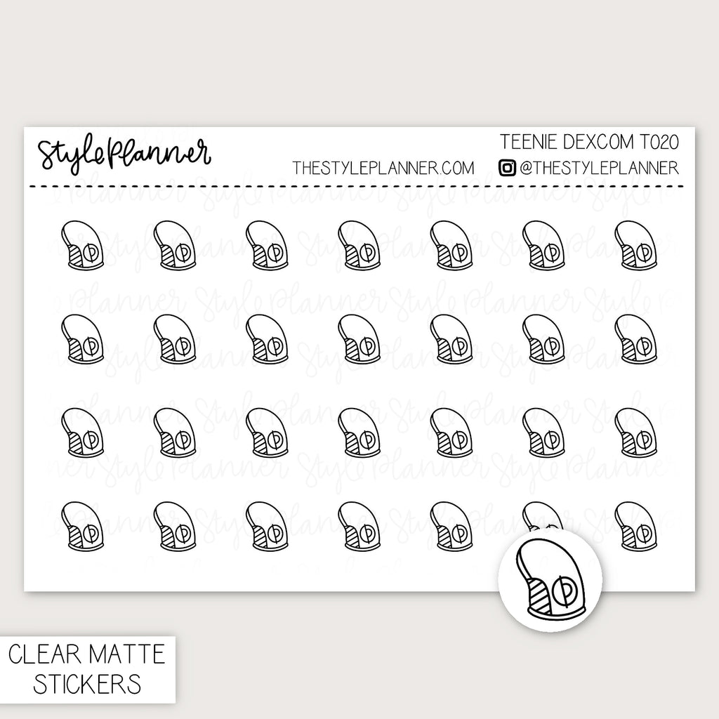 Teenie Dexcom | Minimal Clear Matte Stickers