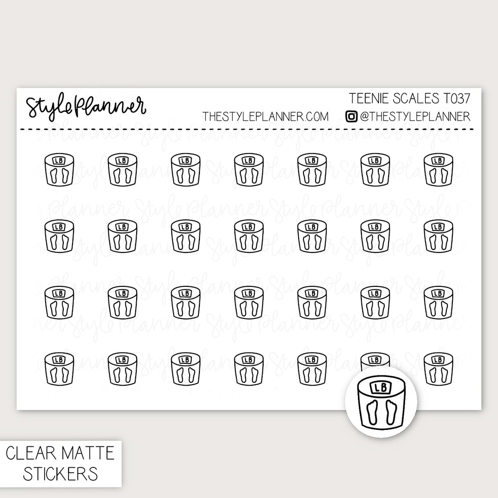 Teenie Scales | Minimal Clear Matte Stickers